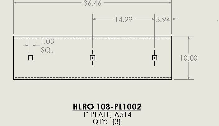 HRLO108-PL1002  Cutting Edge 36.46" Long