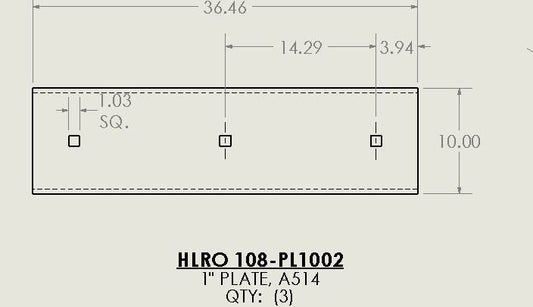 HRLO108-PL1002  Cutting Edge 36.46" Long